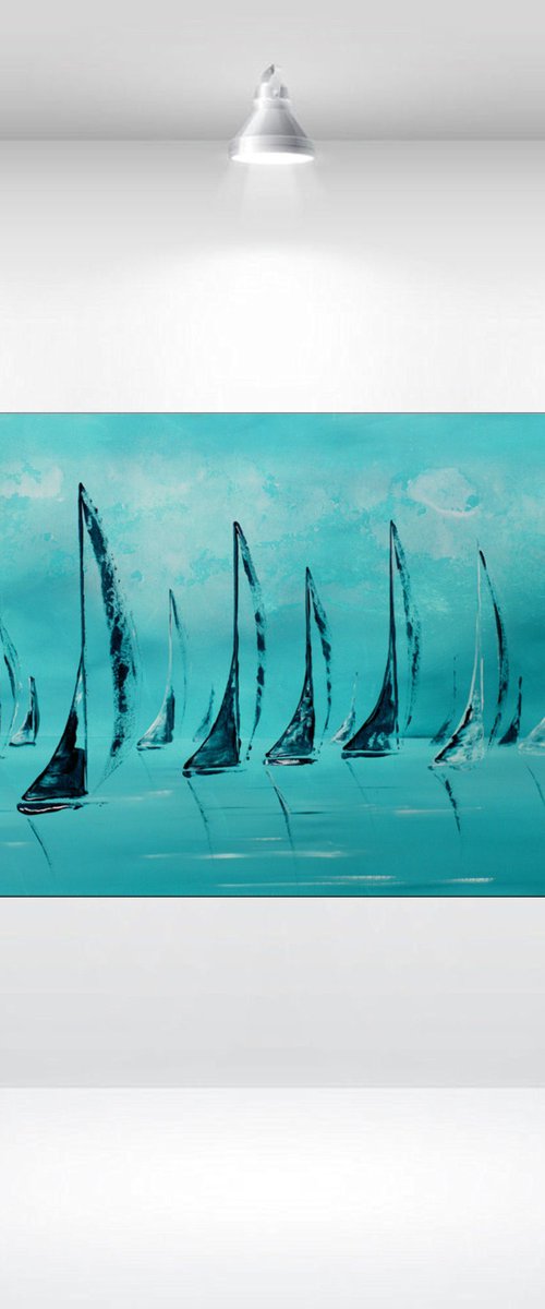 Blue Yachting by Edelgard Schroer