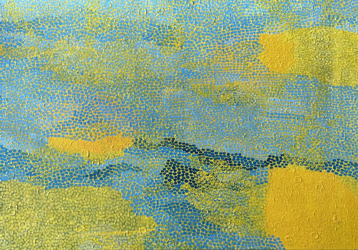 Impressionistic Abstract Pencil Drawing By Sun-Hee Jung, 39 X 28", Untitled, Original Artwork