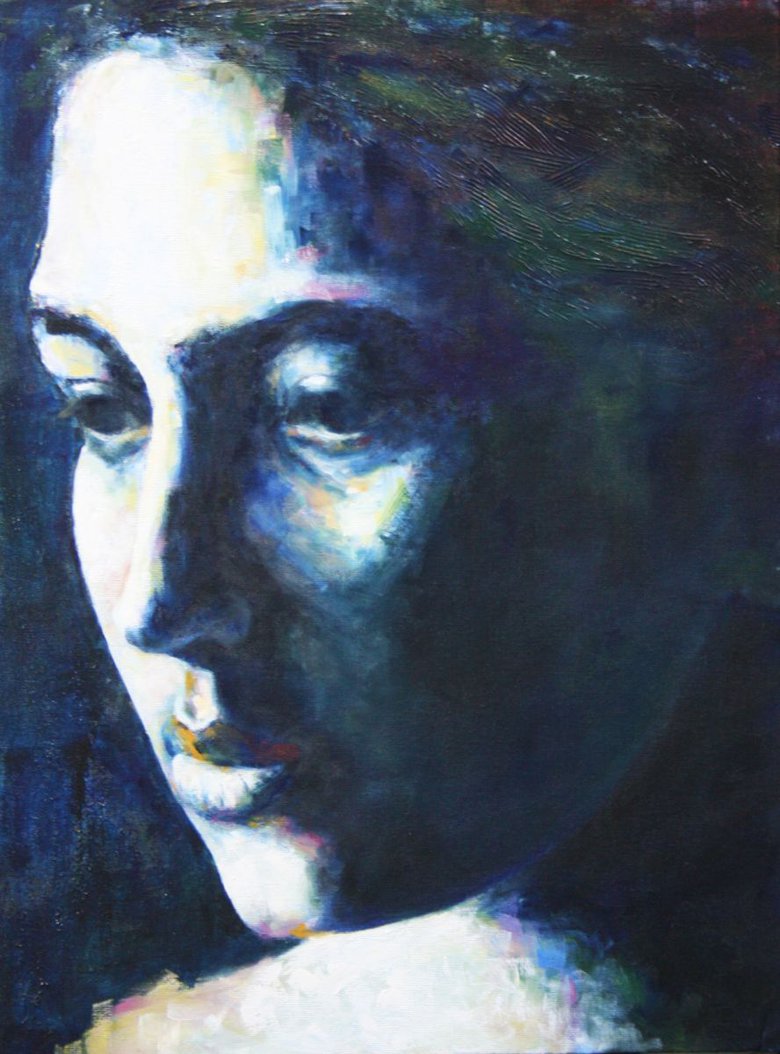 Blues Oil painting by Som Datta Artfinder