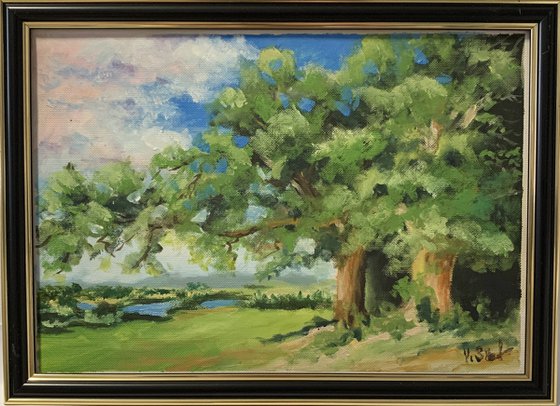 Landscape with a tree
