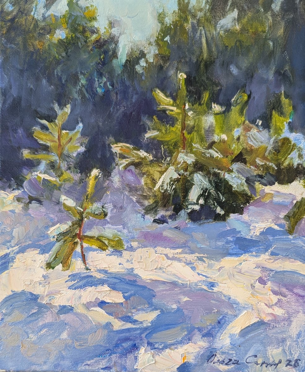 Happy Snow By Olga Samar, 10 X 12, Artwork For Sale On Artfinder
