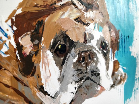 English bulldog | acrylic on paper | unframed
