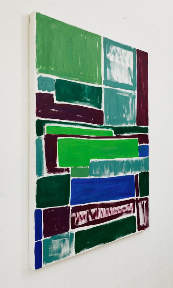 Squares / Green Purple