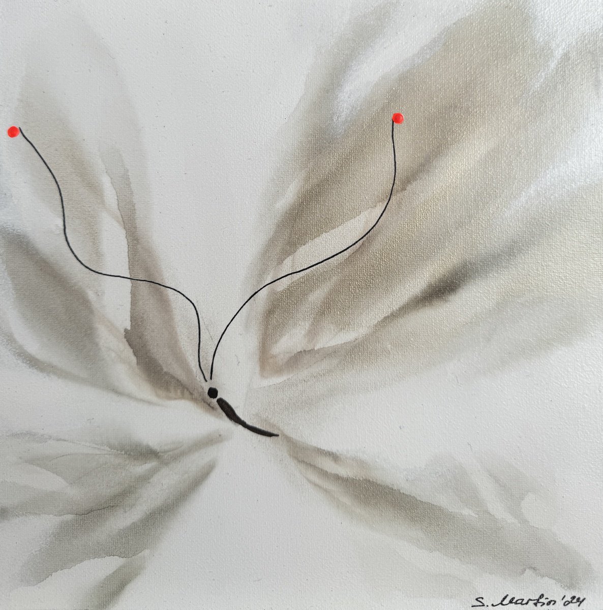 Abstract Animal Painting By Svetlana Martin, 10 X 10", Scattering Dreams-I, Original Artwork