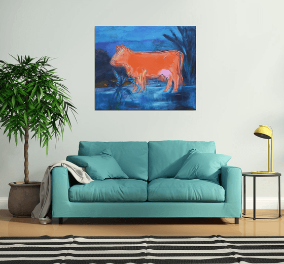 The Orange Ghost Cow