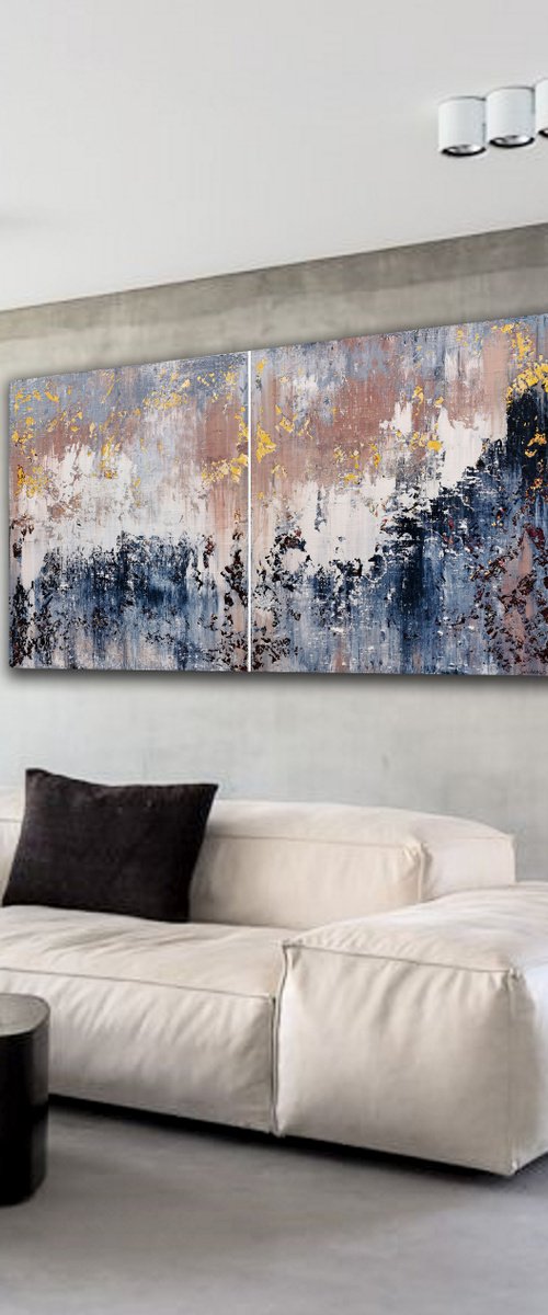 200x100cm. / abstract painting / Abstract 1245 by Alex Senchenko
