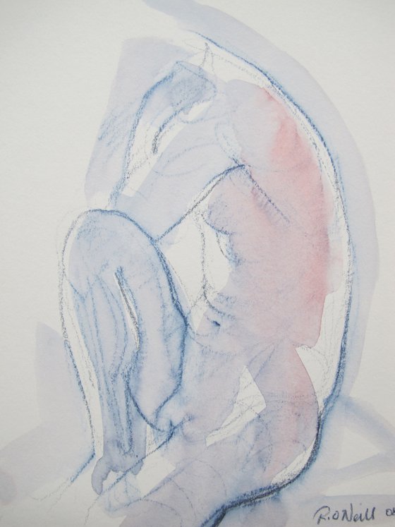 Seated male nude