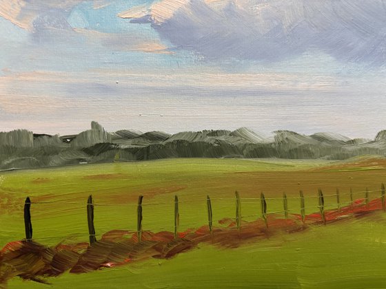 Clouds over the field