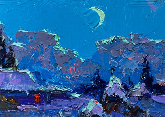 Moonlit winter night