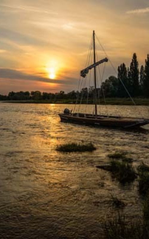 Loire Sailing Boat  - A3 by Ben Robson Hull