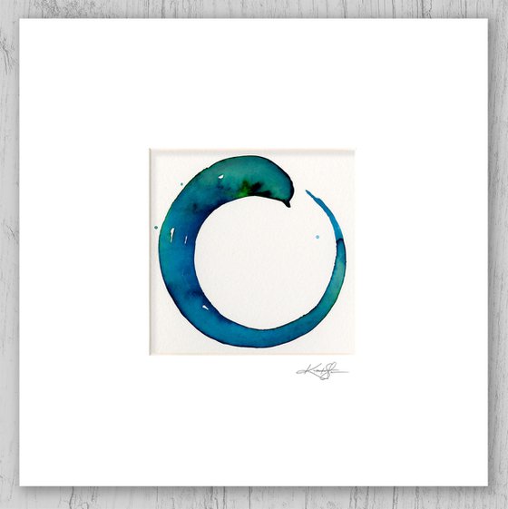 Enso Serenity 97 - Abstract Zen Circle Painting by Kathy Morton Stanion