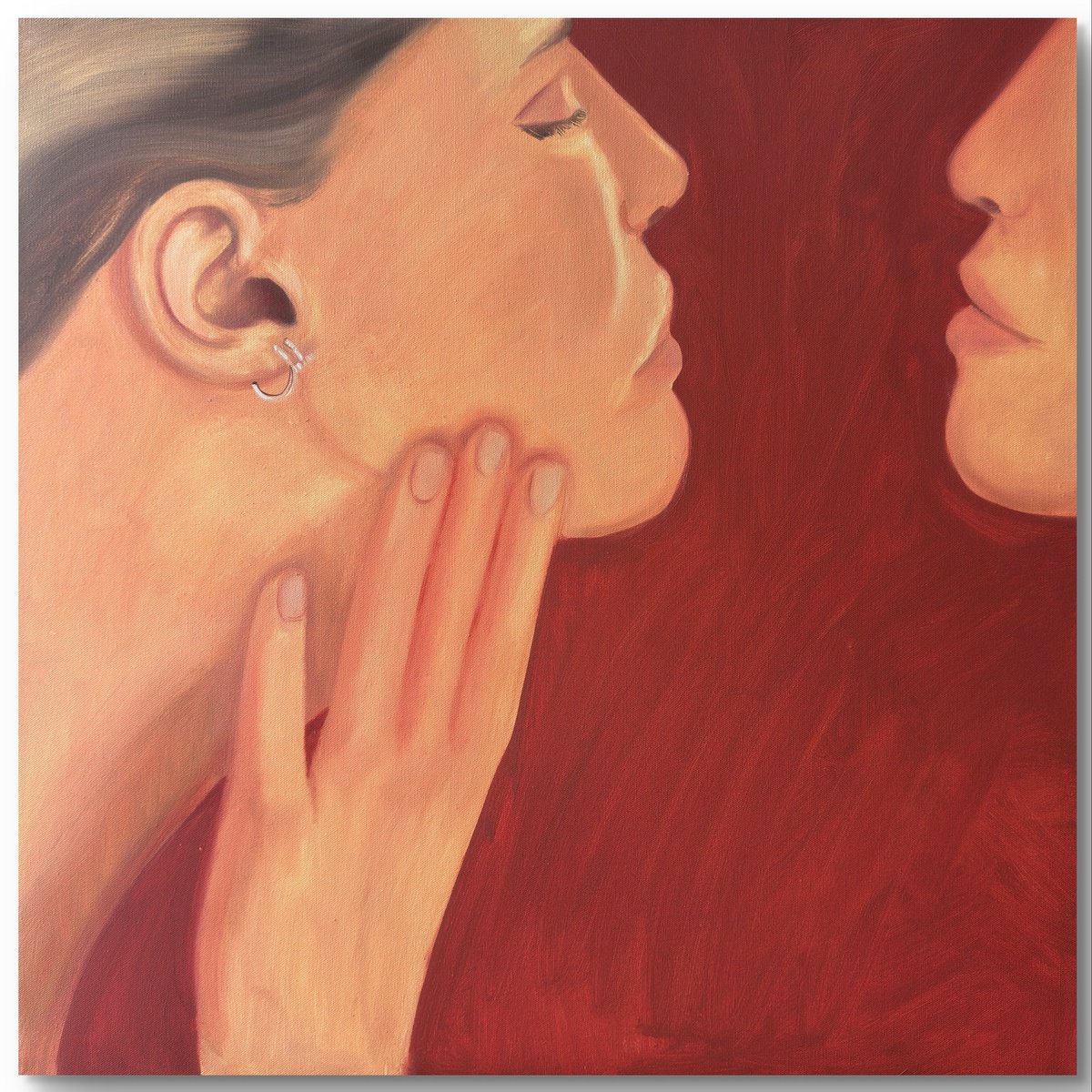 Urban And Pop Oil Painting , Between Us By Anastasia Korsakova, 30 X 30, Artwork For Sale On Artfinder