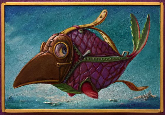 SWEET PLAGUE DOCTOR FISH - ( Framed )