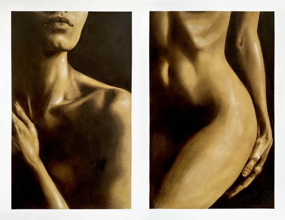 Naked Truth / Innocent Lie II - Nude Diptych