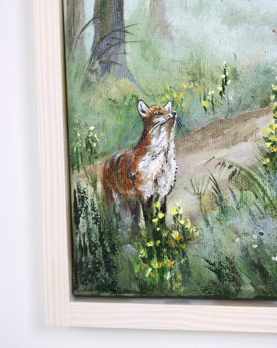 Fox in the Rustling Woods framed