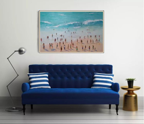 Summertime beach 48x30 in