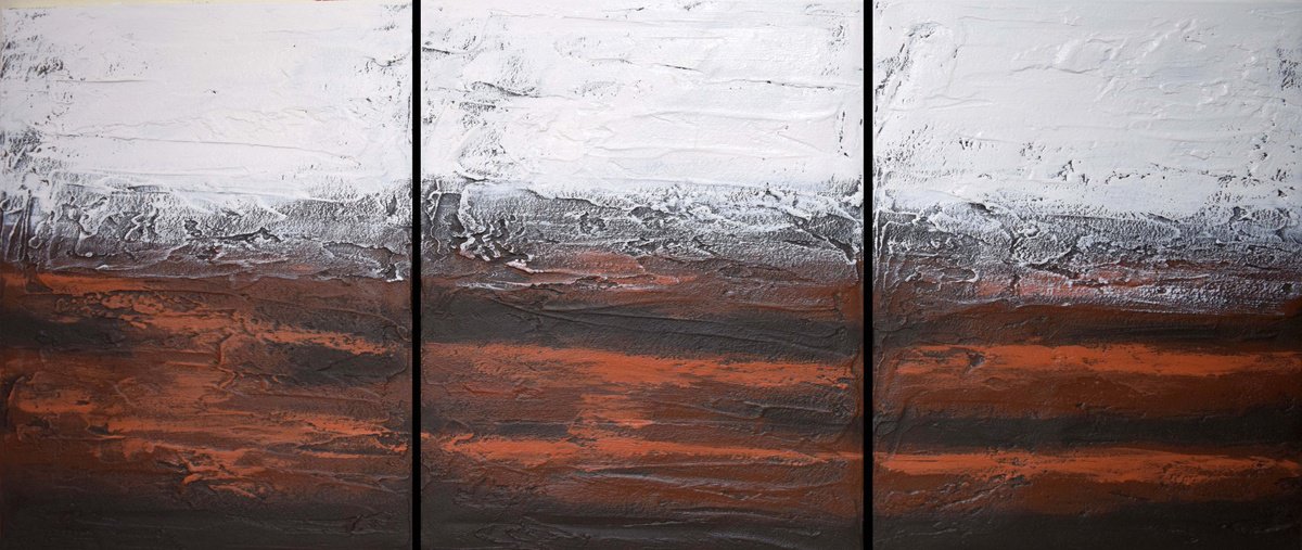 Abstract Painting By Stuart Wright, 48 X 20", Earth Tones, Original Artwork