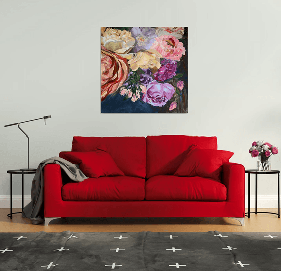 MAGIC FLOWERS - original painting on canvas