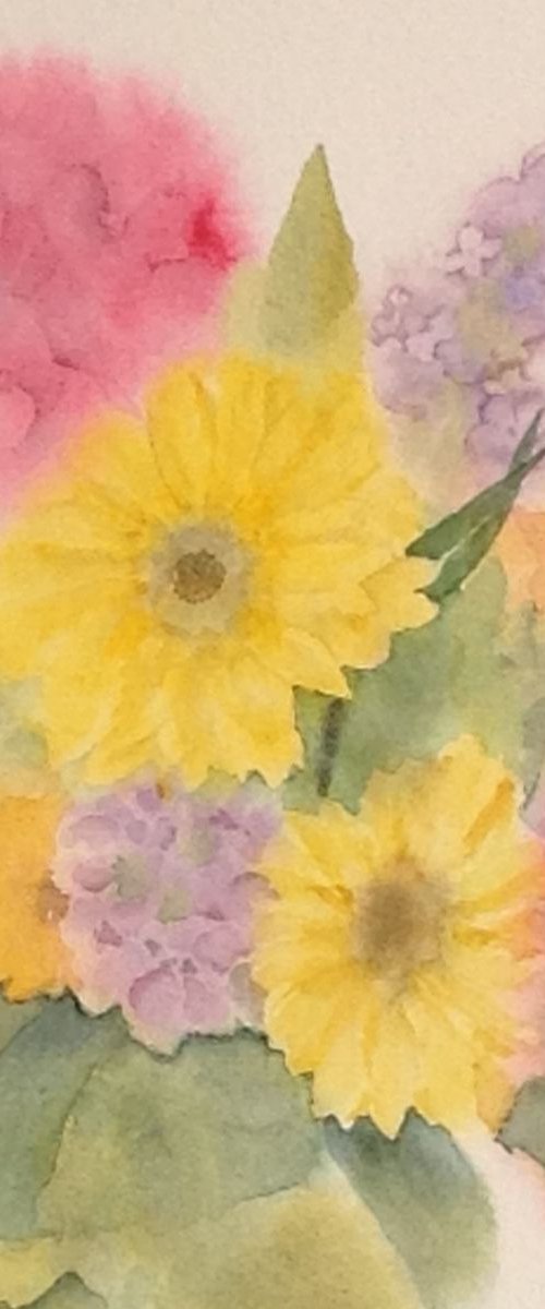 Summer Bouquet - Original Watercolour by JANE  DENTON
