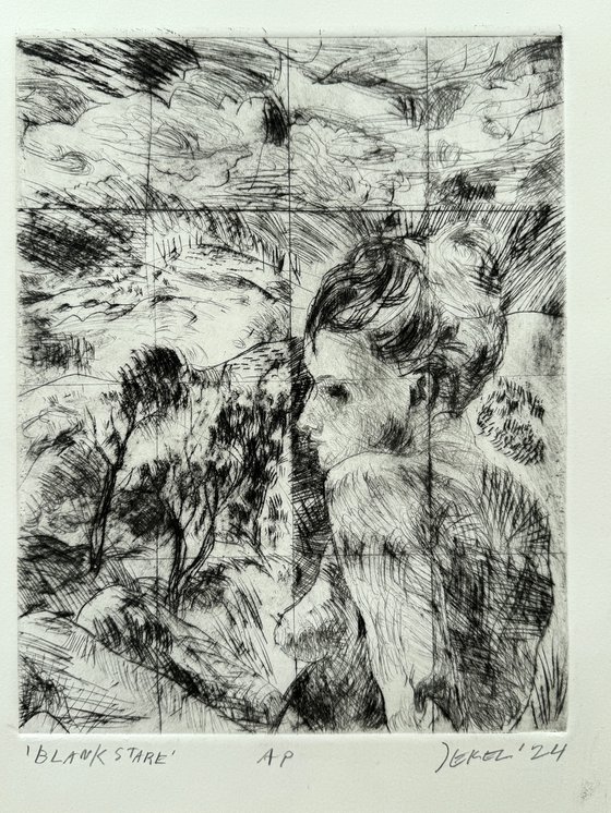 Blank Stare Etching