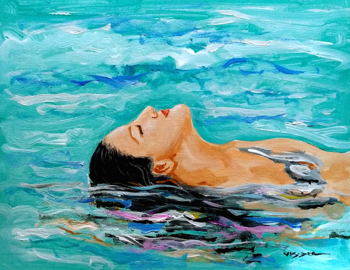 Girl swimming by Vishalandra Dakur