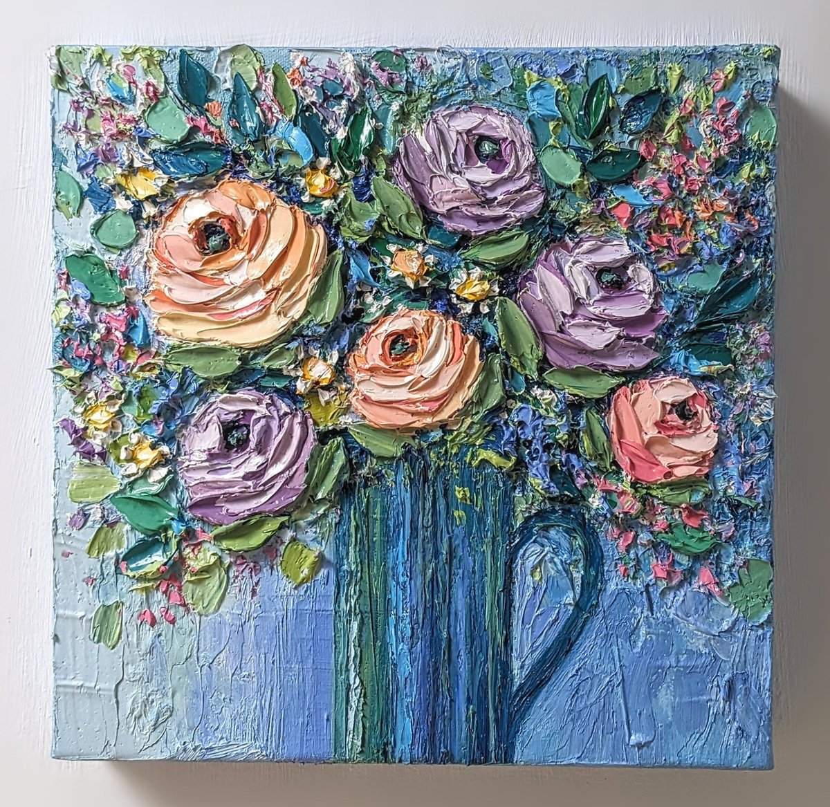 Vintage Roses By Paige Castile, 12 X 12, Artwork For Sale On Artfinder