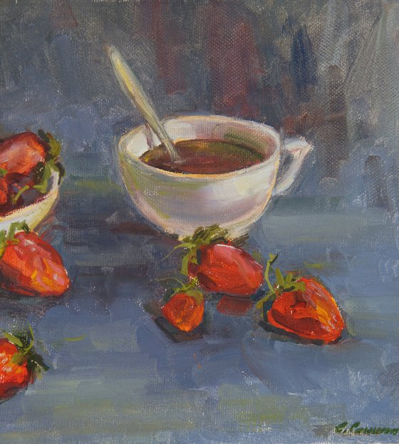 Strawberries and coffee