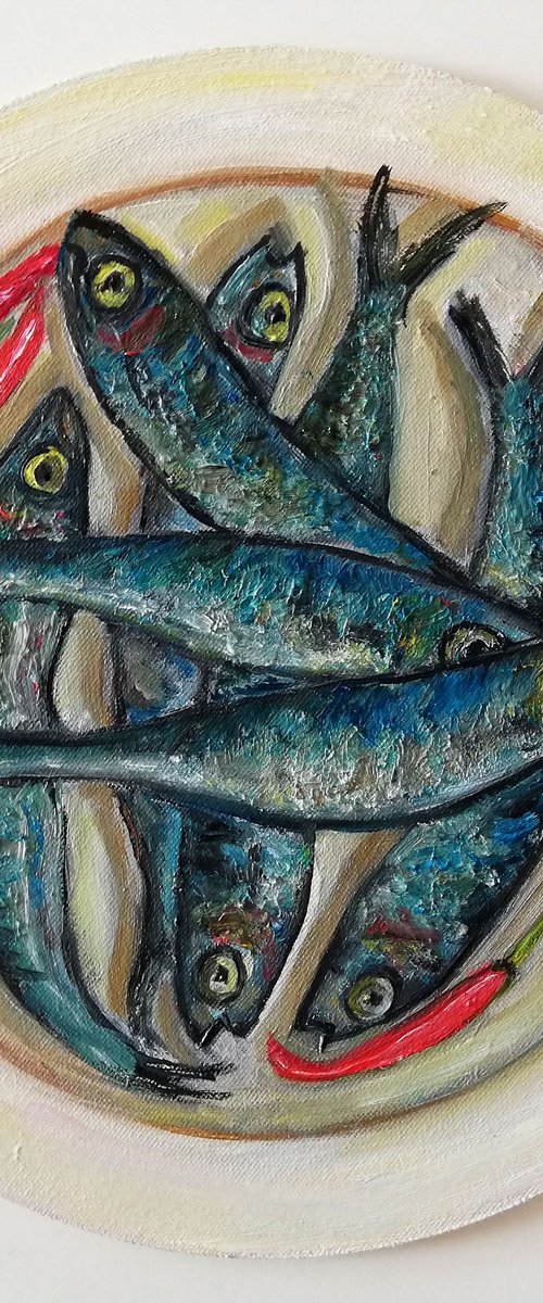 Anchovies in a Plate by Katia Ricci