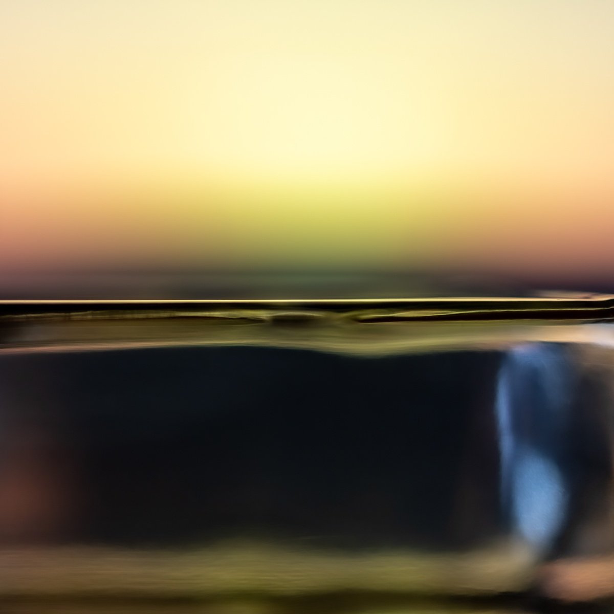 Abstract Landscape Photograph By Sven Pfrommer, 41 X 41", Fluid Horizon Xxxv - Seascape Photoart, Original Artwork