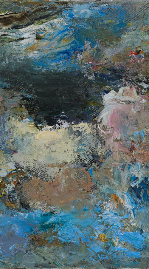 Almost Abstract Landscape - 5 (Lake at Dusk) by Zakhar Shevchuk