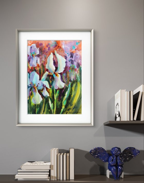 Irises. Original artwork