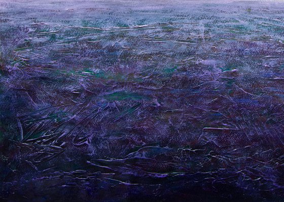 Abstract seascape in purple and violet