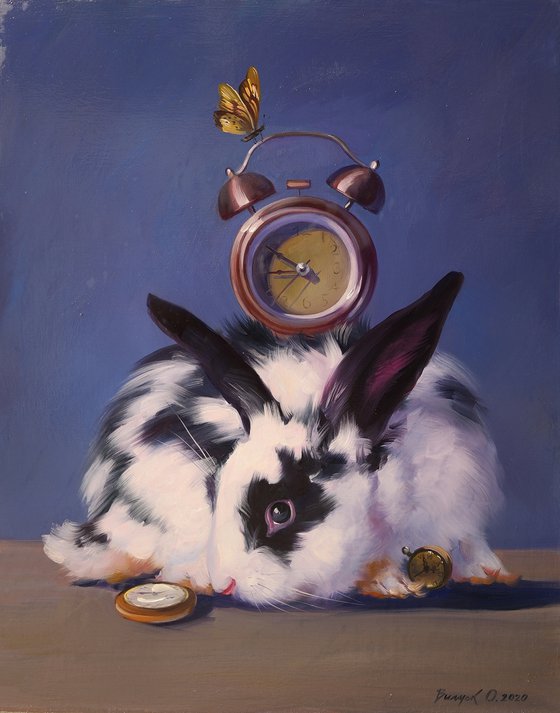 "Rabbit and clock"