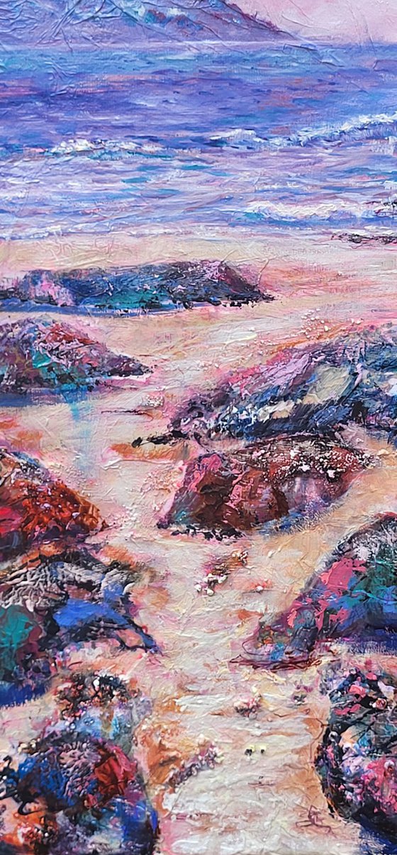 Pink Beach Moon