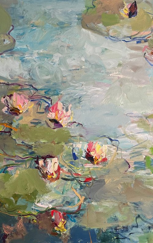 Water lilies. Reflections. by Lilia Orlova-Holmes