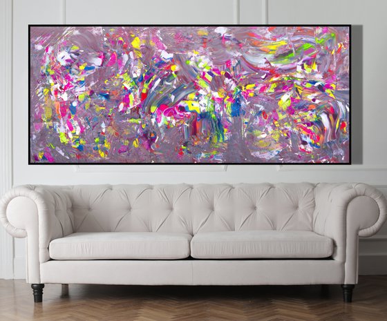 All colors in a jazz composition, 200x90 cm