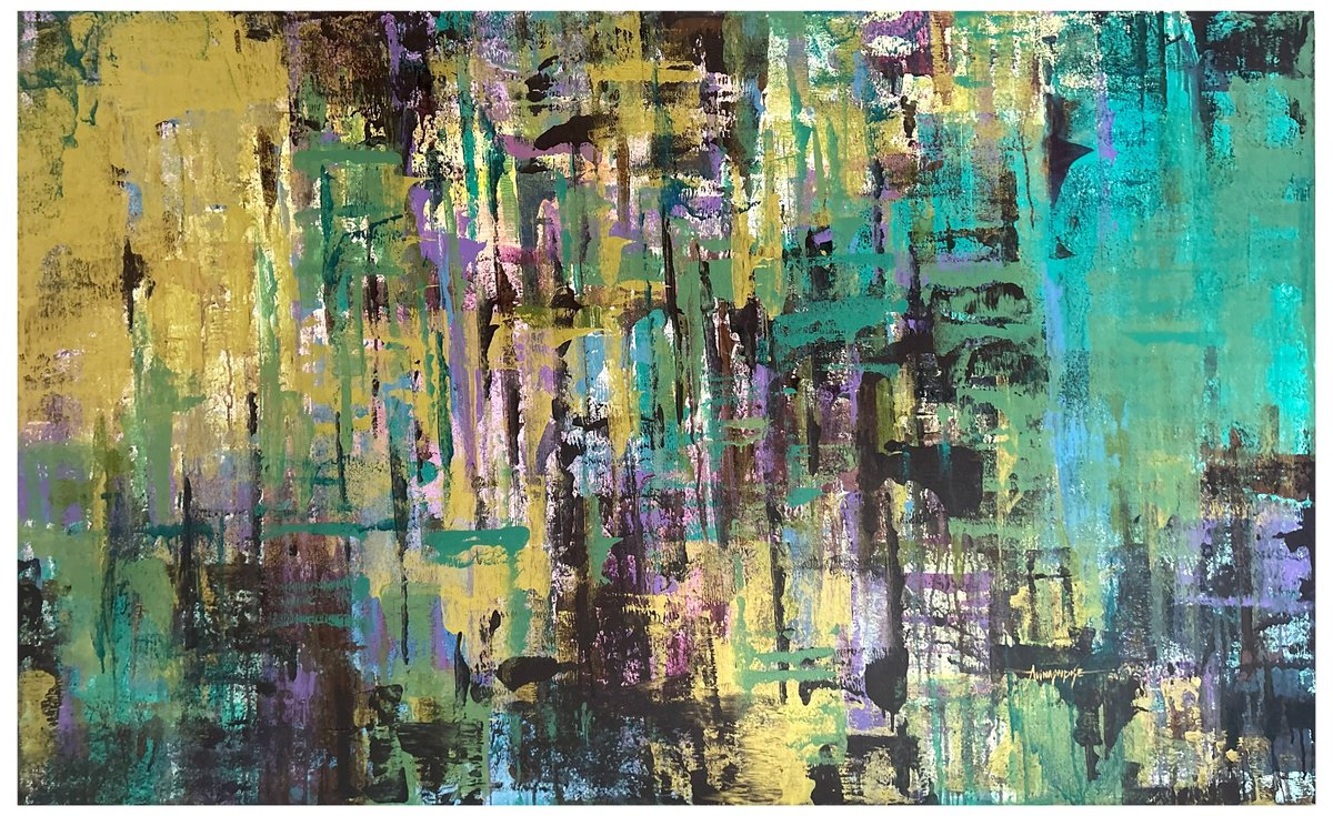 Aqua-36X60 By Avinash Pise, 60 X 36, Artwork For Sale On Artfinder