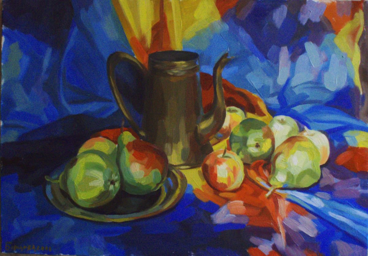 Stillife with pears by Kateryna Bortsova