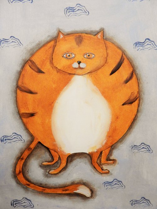 Bruno the fat cat by Silvia Beneforti