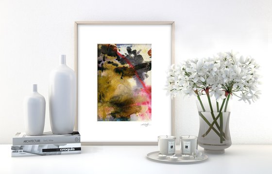 A Moment In Forever Collection 2 - 3 Abstract Paintings in mats by Kathy Morton Stanion