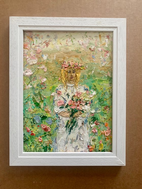 Girl with flowers