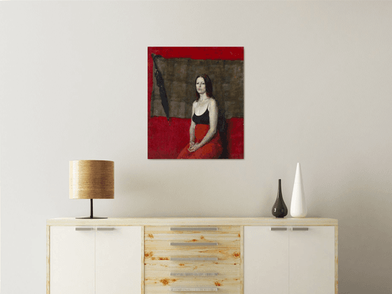 Red on white, white on red