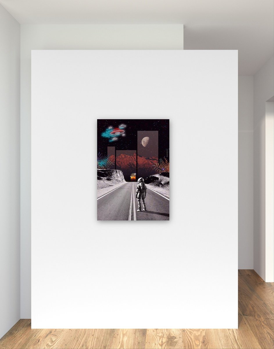 Surrealistic Abstract Print By Darius Comi, 20 X 28, Life On Mars - High Resolution Print On Forex, Original Artwork