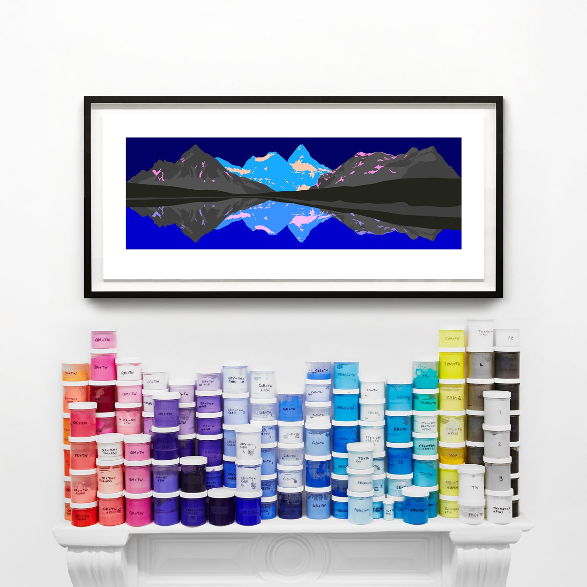 Abstract Print By David Wightman, 40 X 17, Arcadia V, Original Artwork