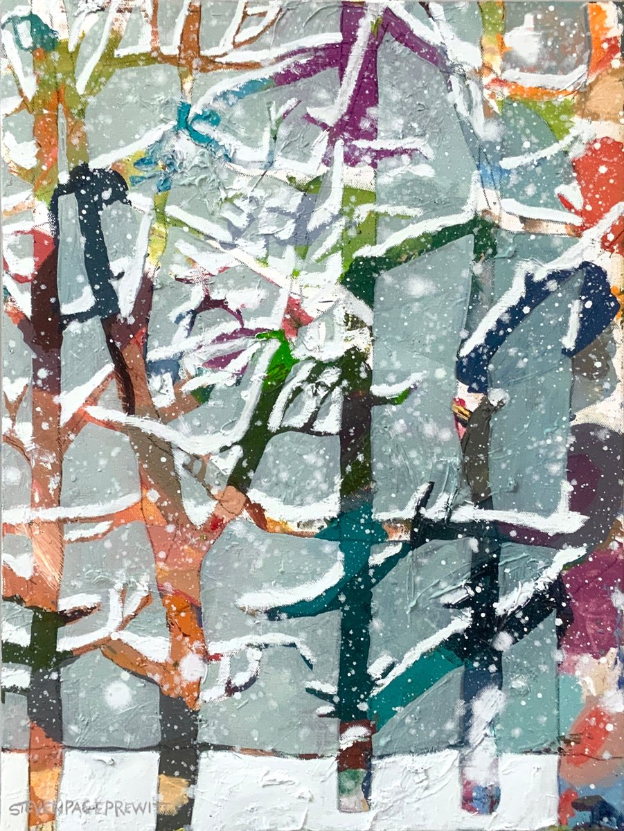 Watching The Softest Snowfall By Steven Page Prewitt, 18 X 24, Artwork For Sale On Artfinder