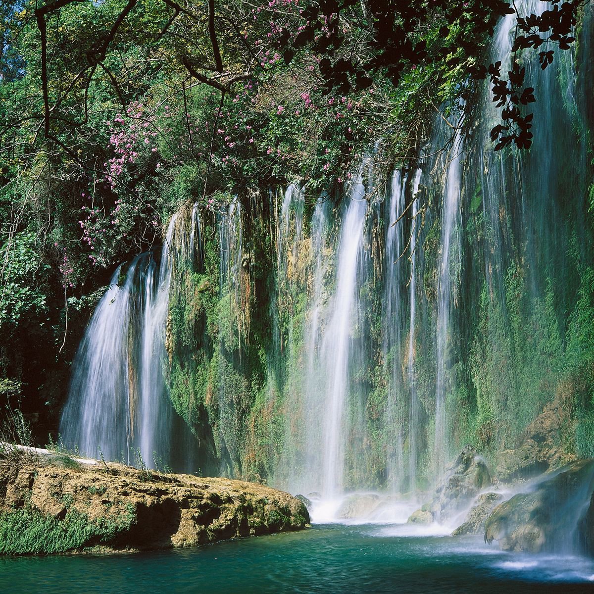 Photorealistic Landscape Photograph By Alex Cassels, 24 X 24, Kursunlu Falls, Original Artwork