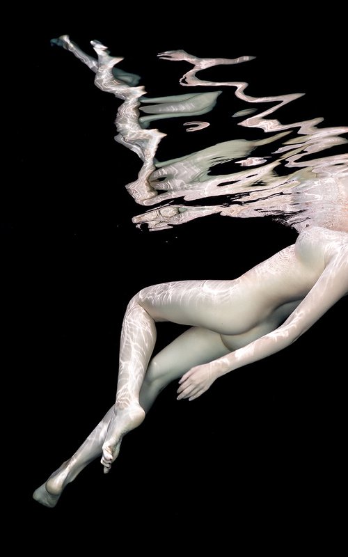 Porcelain III - underwater photograph - from series Porcelain - print on aluminum by Alex Sher