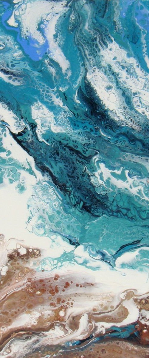 "Abstract Sea" Landscape painting by Irini Karpikioti