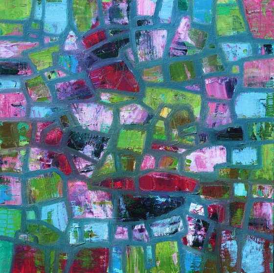 Abstract in Pink and Green