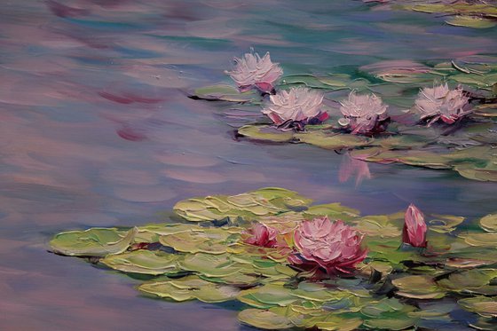 "Water lilies on the water"